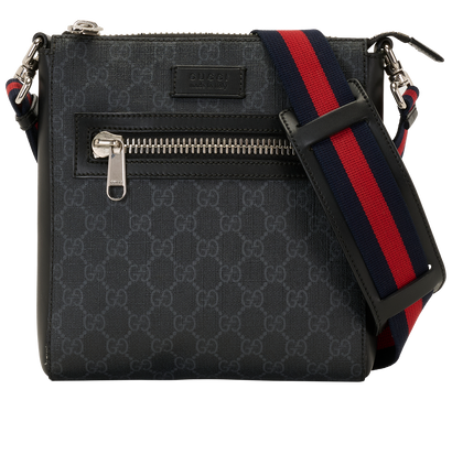 GG Messenger, &pound;650, Handbags, Black/Grey, Canvas, Front view